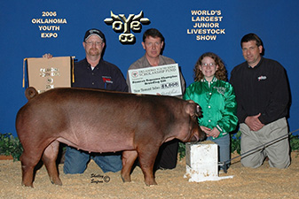 Reserve Supreme Gilt, Champion Duroc – 2006 Oklahoma Youth Expo